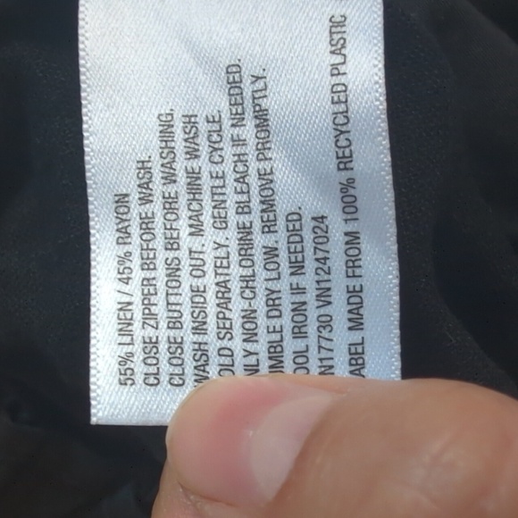 A New Day Black Linen Blend Loose Shorts Size 12 - Picture 3 of 4